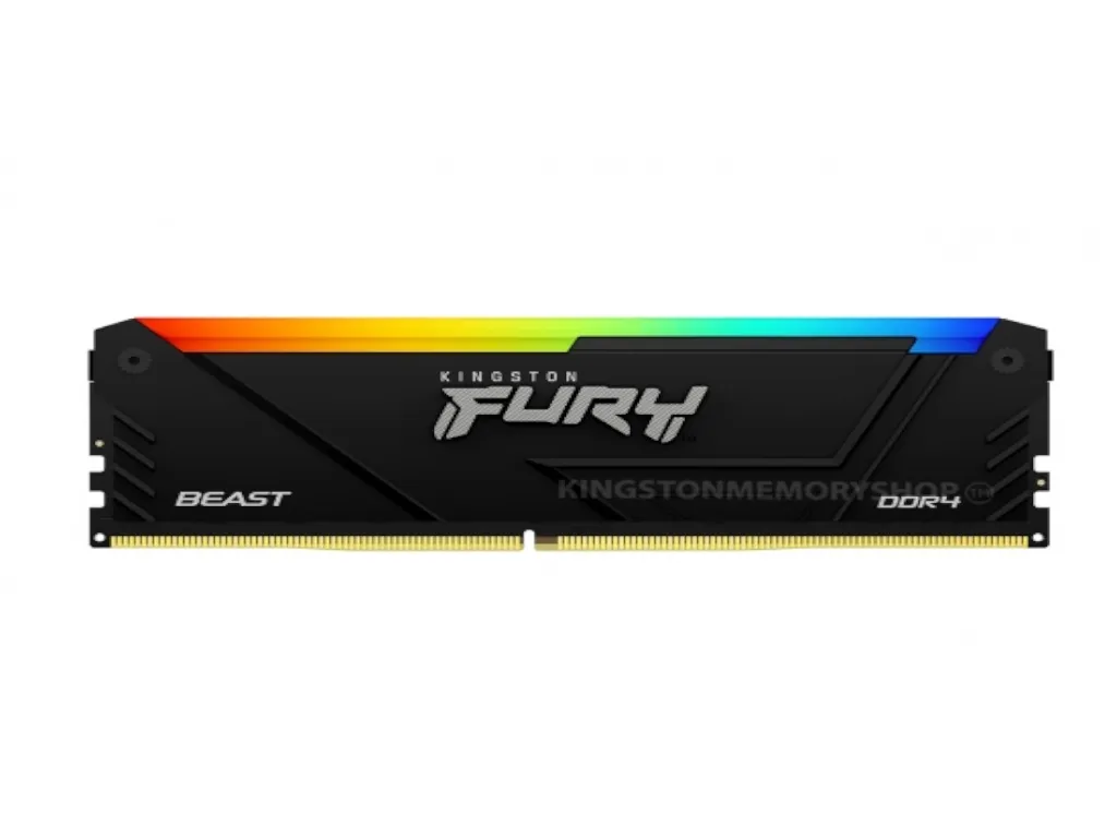 Kingston Memorija KINGSTON 32GB(2x16GB)/DIMM/DDR4/3200MHz/CL16/FURY Beast RGB Slika 1